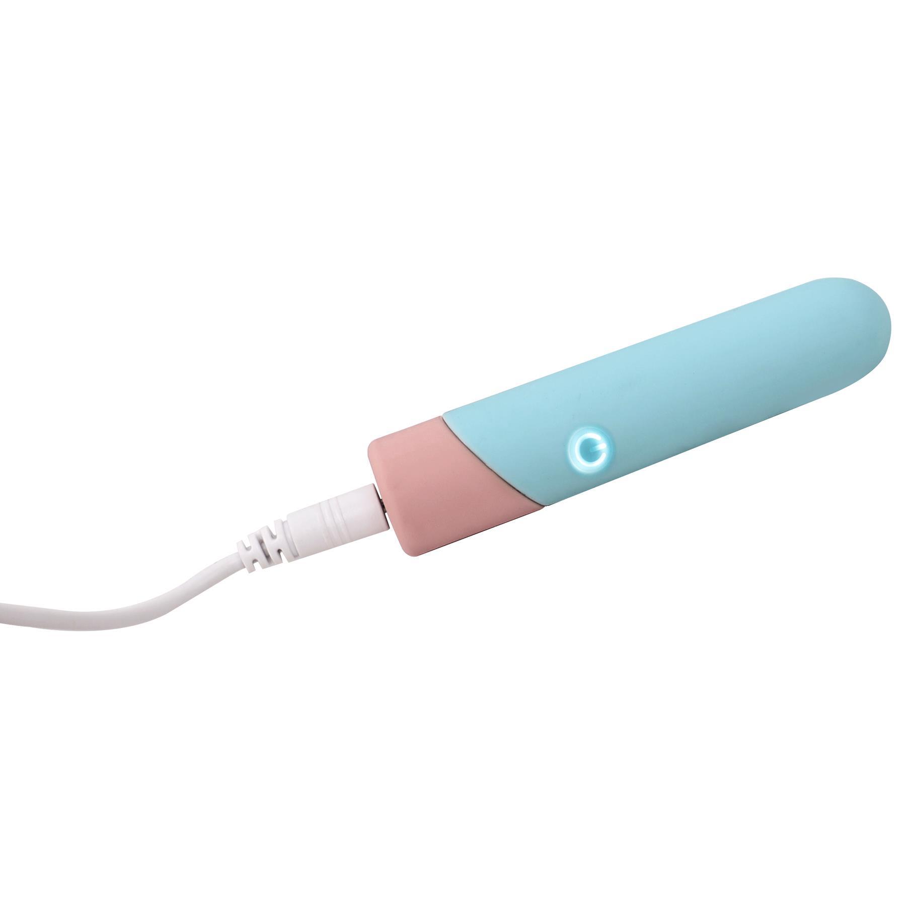 Power Play 3-Piece Mini Vibe Set - Bullet - Showing Where Charging Cable is Placed