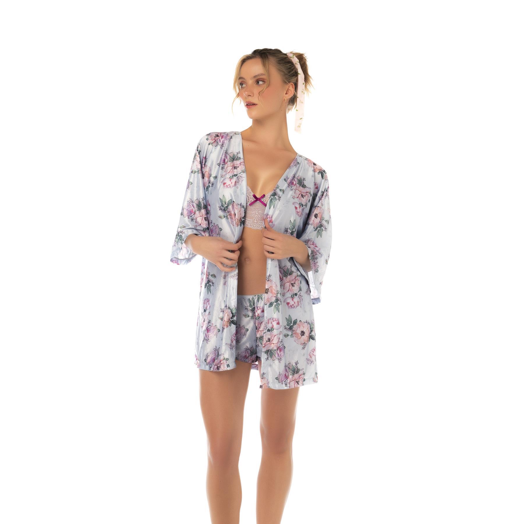 Chasing Midnight Printed Short Robe #8