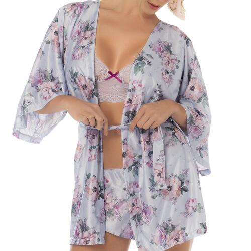 Chasing Midnight Printed Short Robe #11