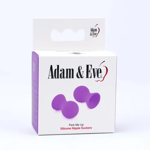 Adam & Eve Perk Me Up Nipple Suckers - Packaging Shot - Purple