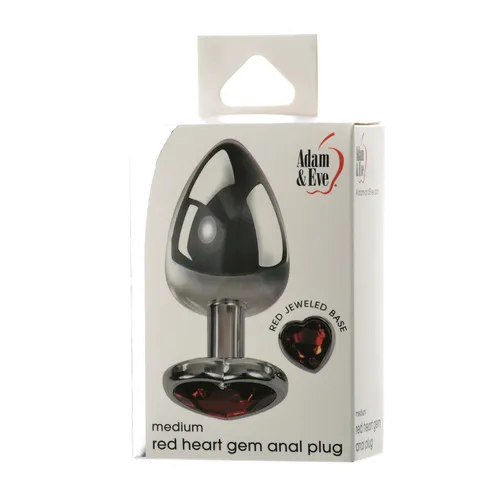 red hearts gem anal plug box packaging - Medium