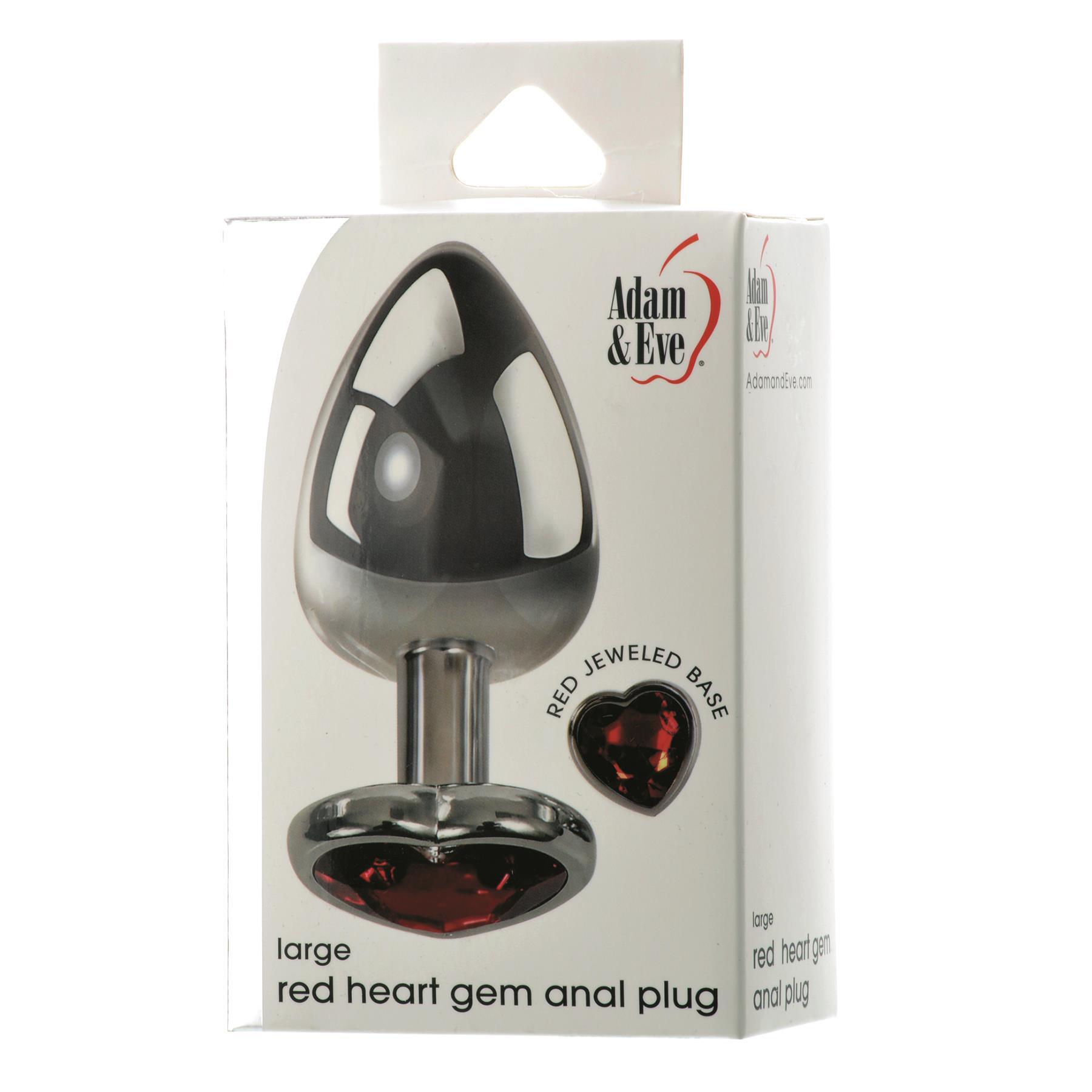 red hearts gem anal plug box packaging - Large
