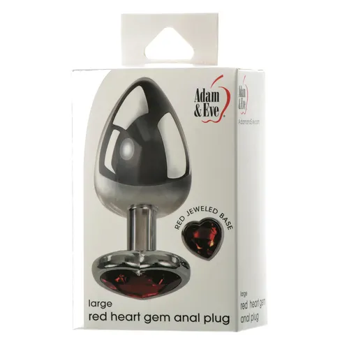 red hearts gem anal plug box packaging - Large