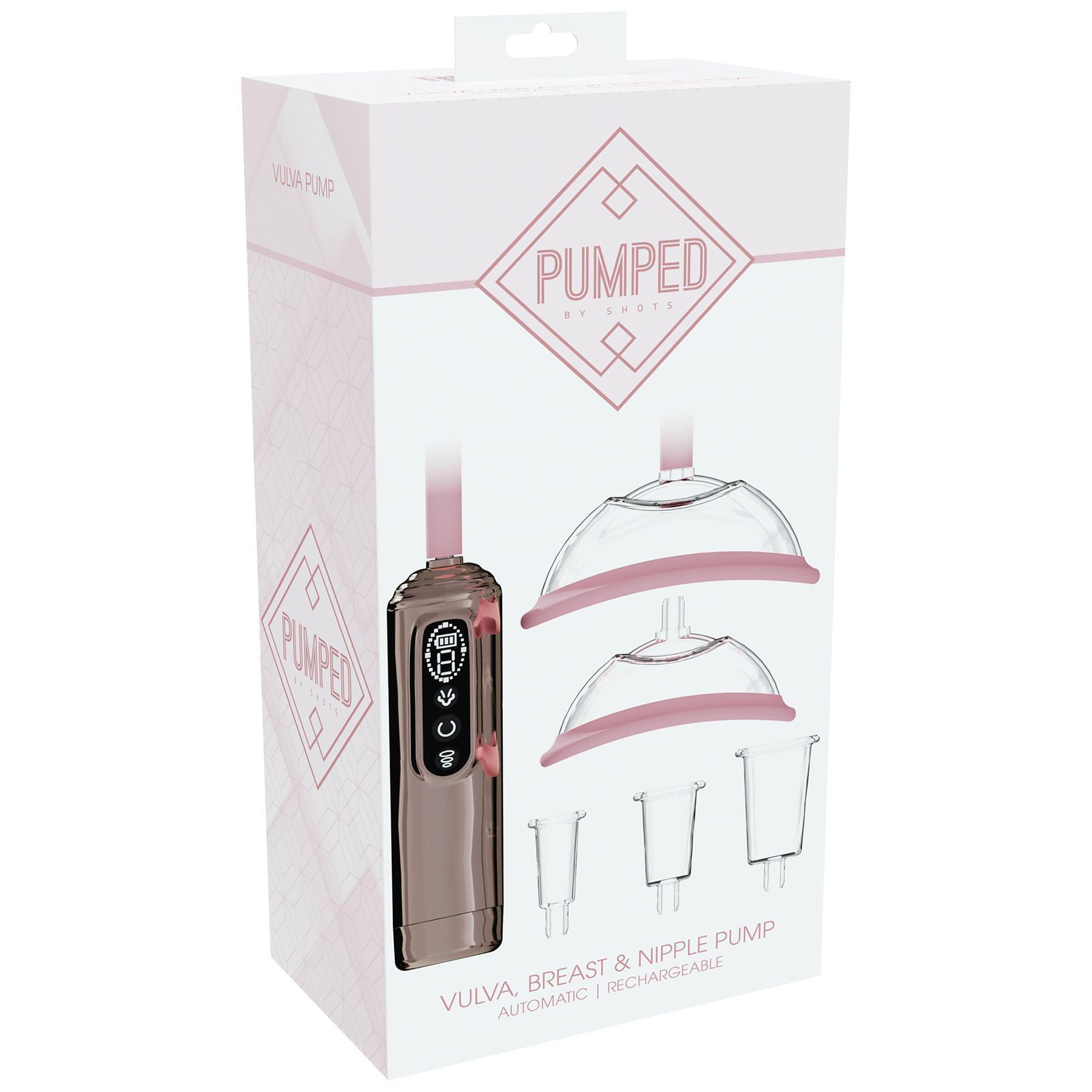Pumped Automatic Vulva & Breast Pump color rose gold package